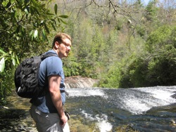 Chris, my hiking partner at Panthertown Valley