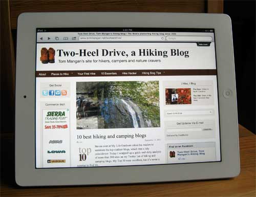 The iPad -- why does it matter to hiking bloggers?