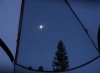 Moon from inside a tent